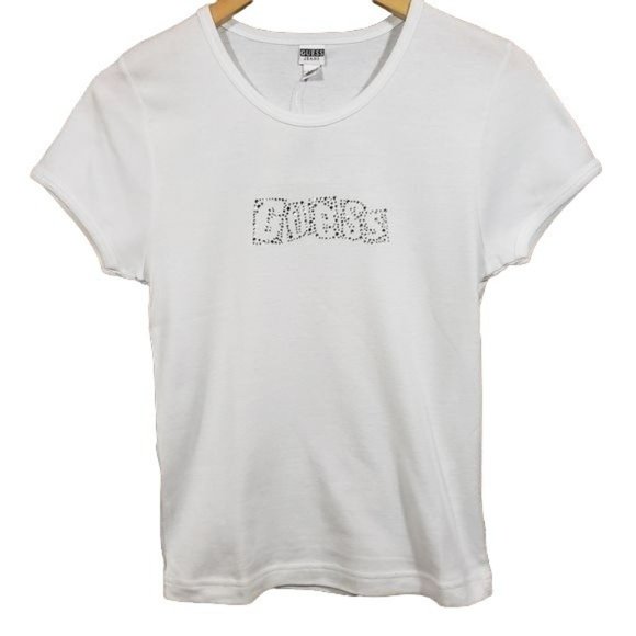 Guess Other - Guess NWT jeweled logo short sleeve shirt girl's size L/XL